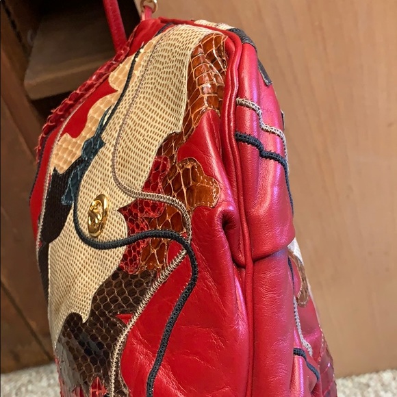 Carlo Fiori Vintage snakeskin clutch/shoulder bag - Picture 5 of 8